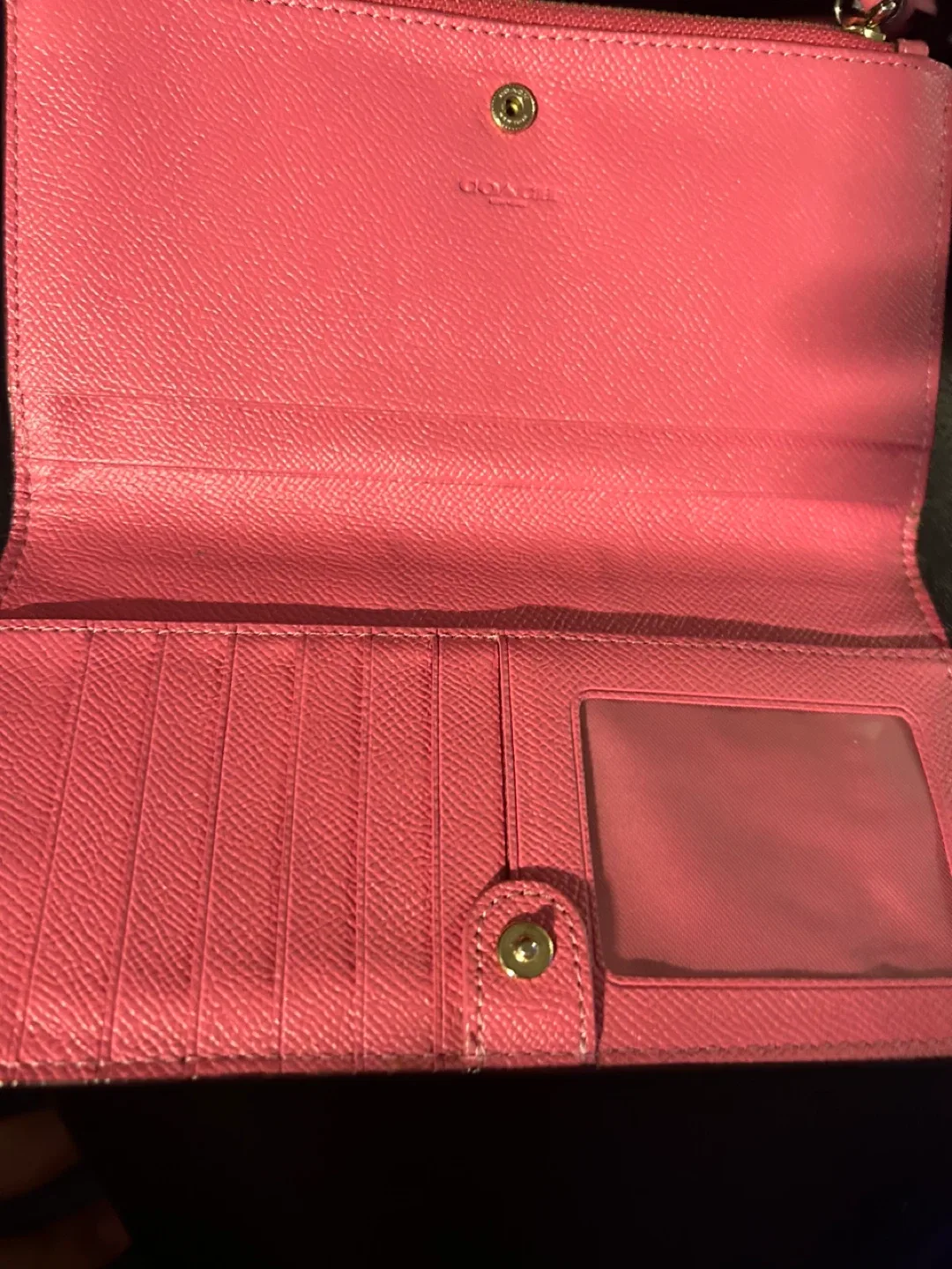 Coach Pink Leather Wallet image indicator(3)