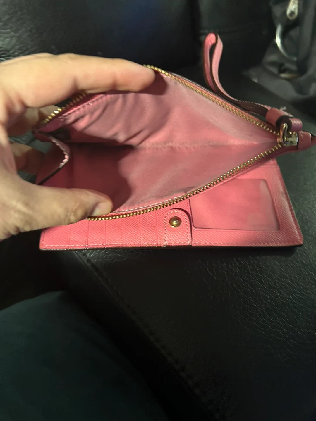 Coach Pink Leather Wallet image indicator(6)