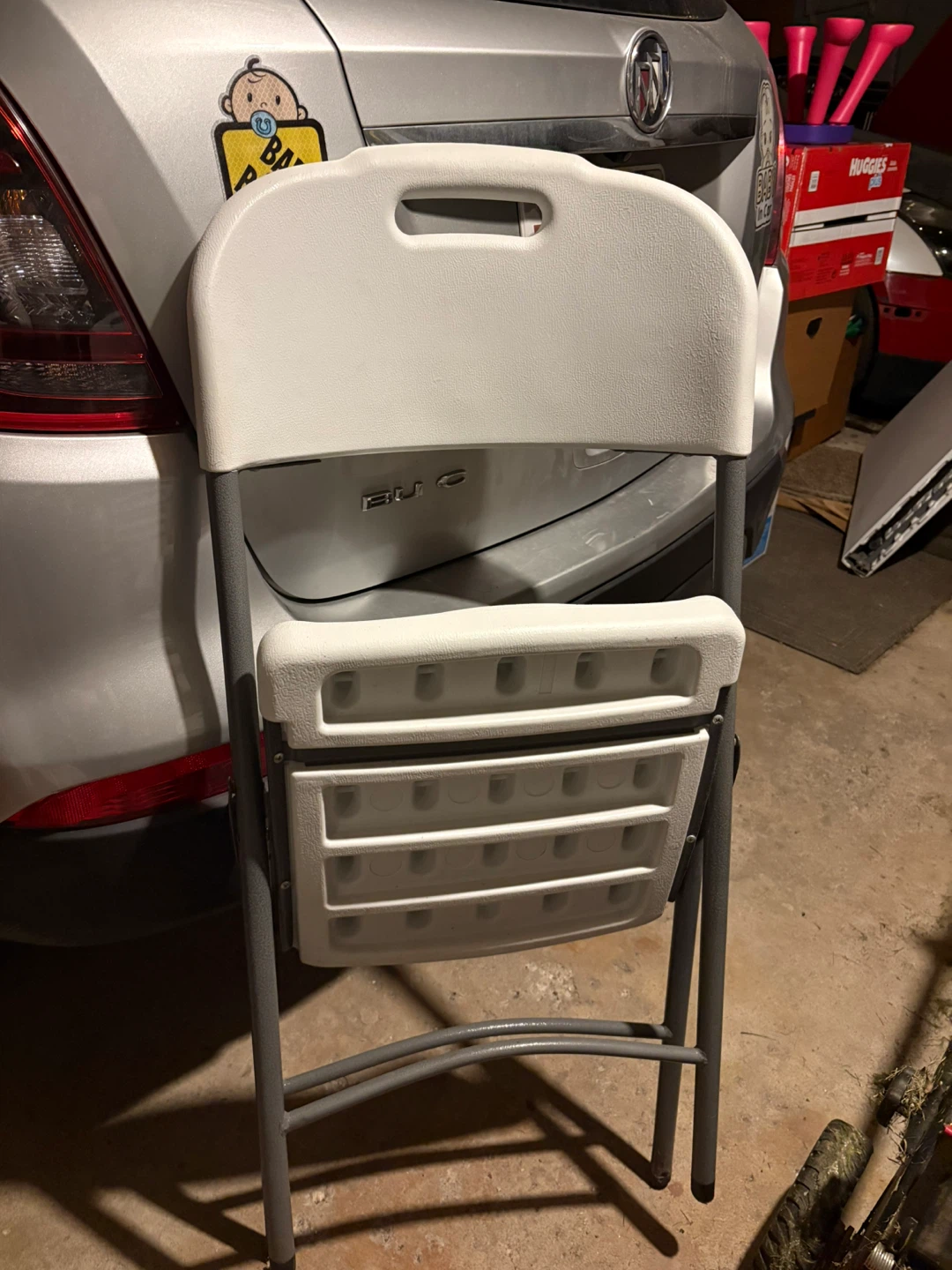 Cosco White Folding Chairs & Table Set - photo 2