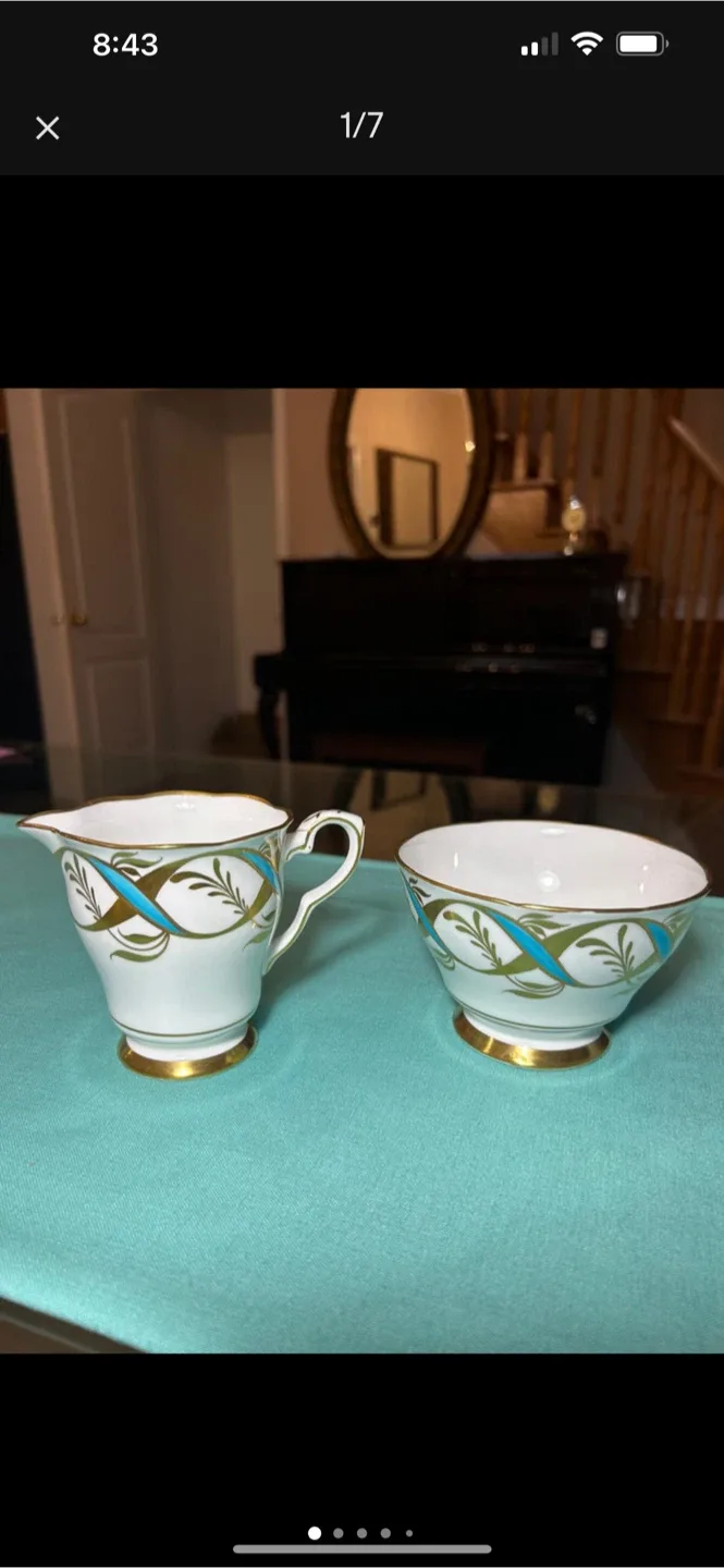 Royal Stafford Tea Cup & Creamer Set thumbnail
