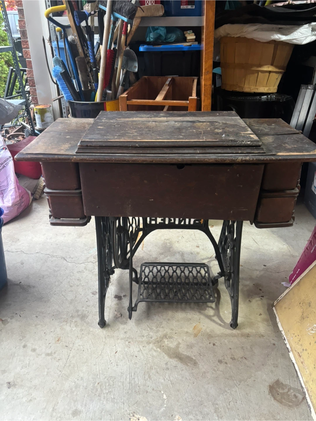 Antique Singer Sewing Machine Table