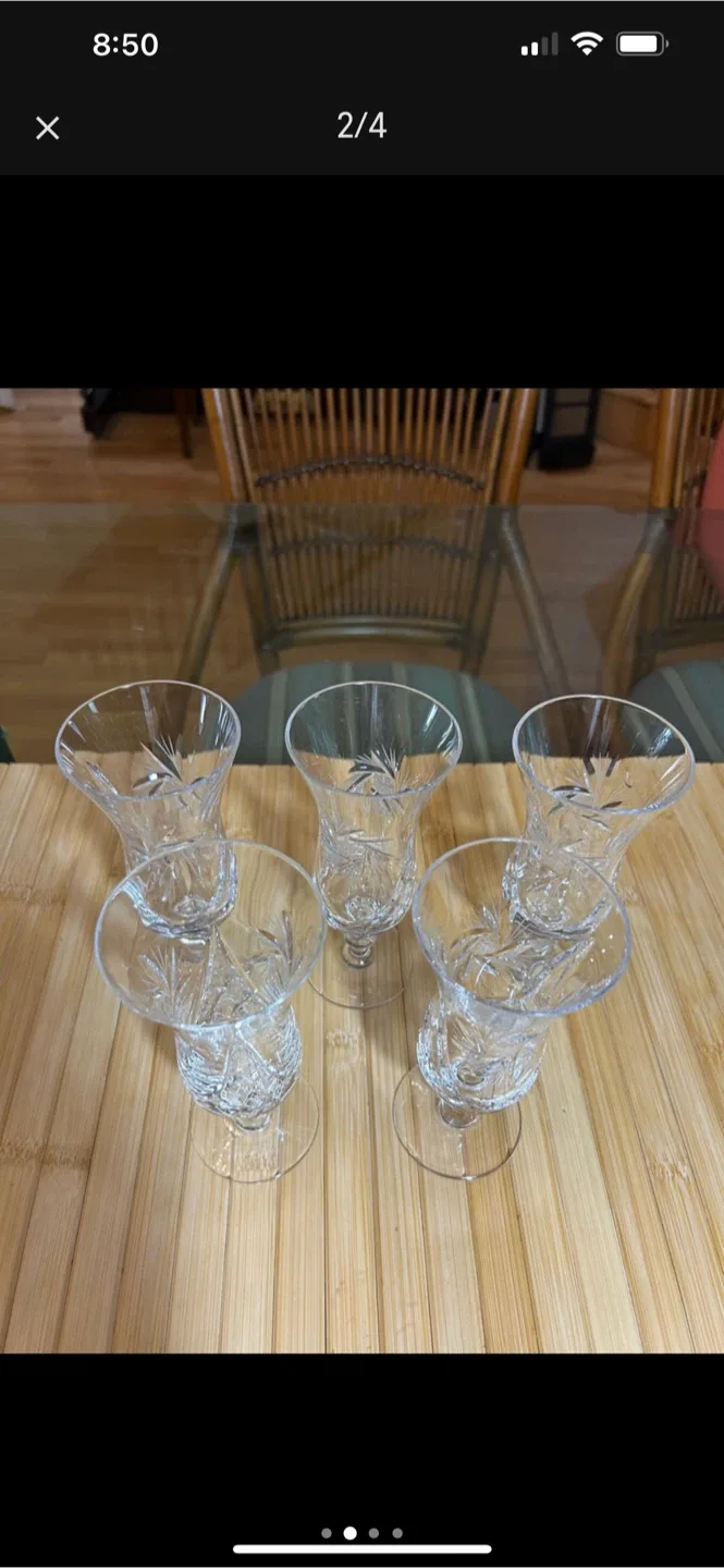 Crystal Cordial Glasses - Set of 5 image indicator(2)