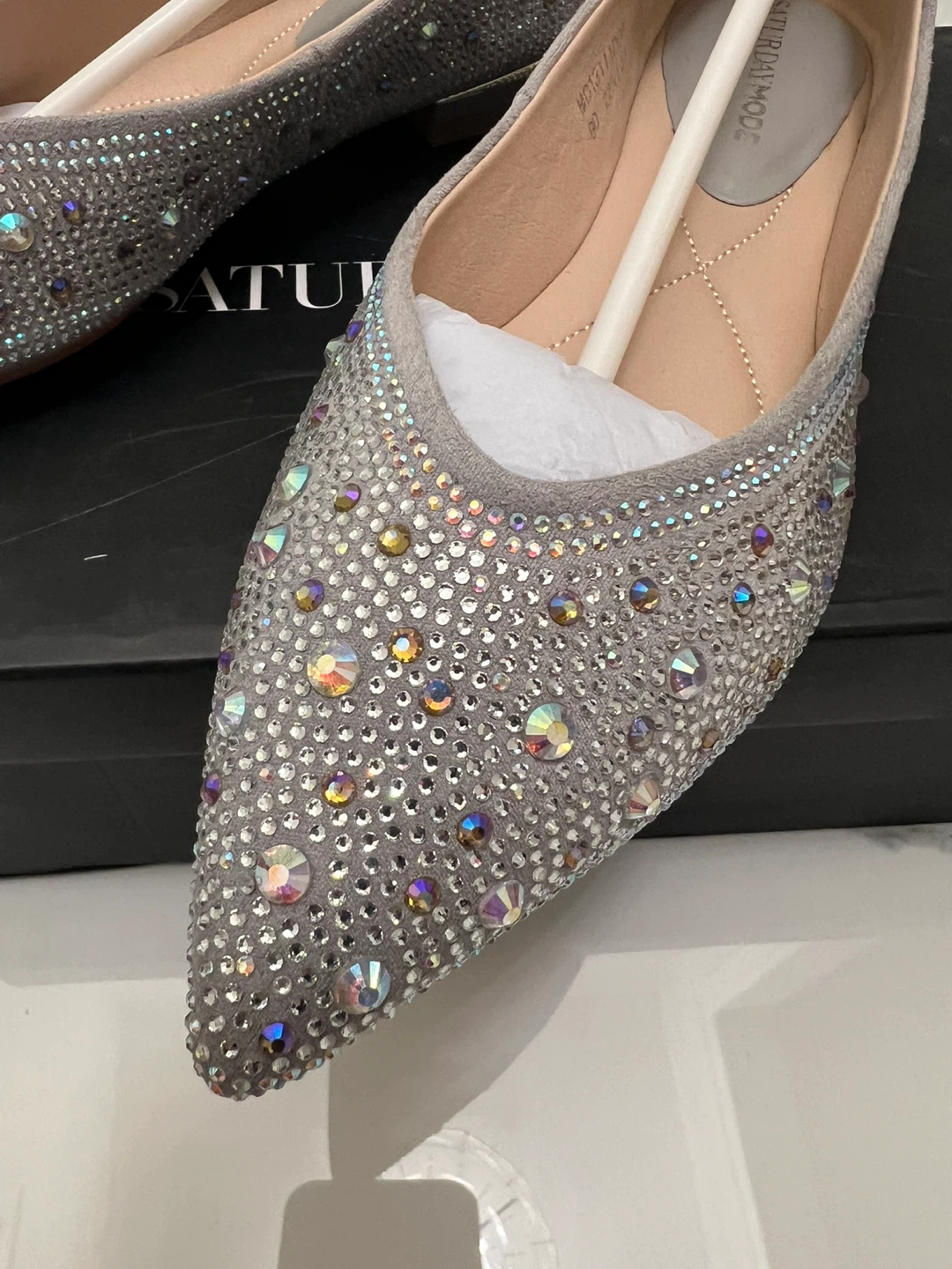 Saturday Mode Rhinestone Flats - Size 5.5 - photo 2