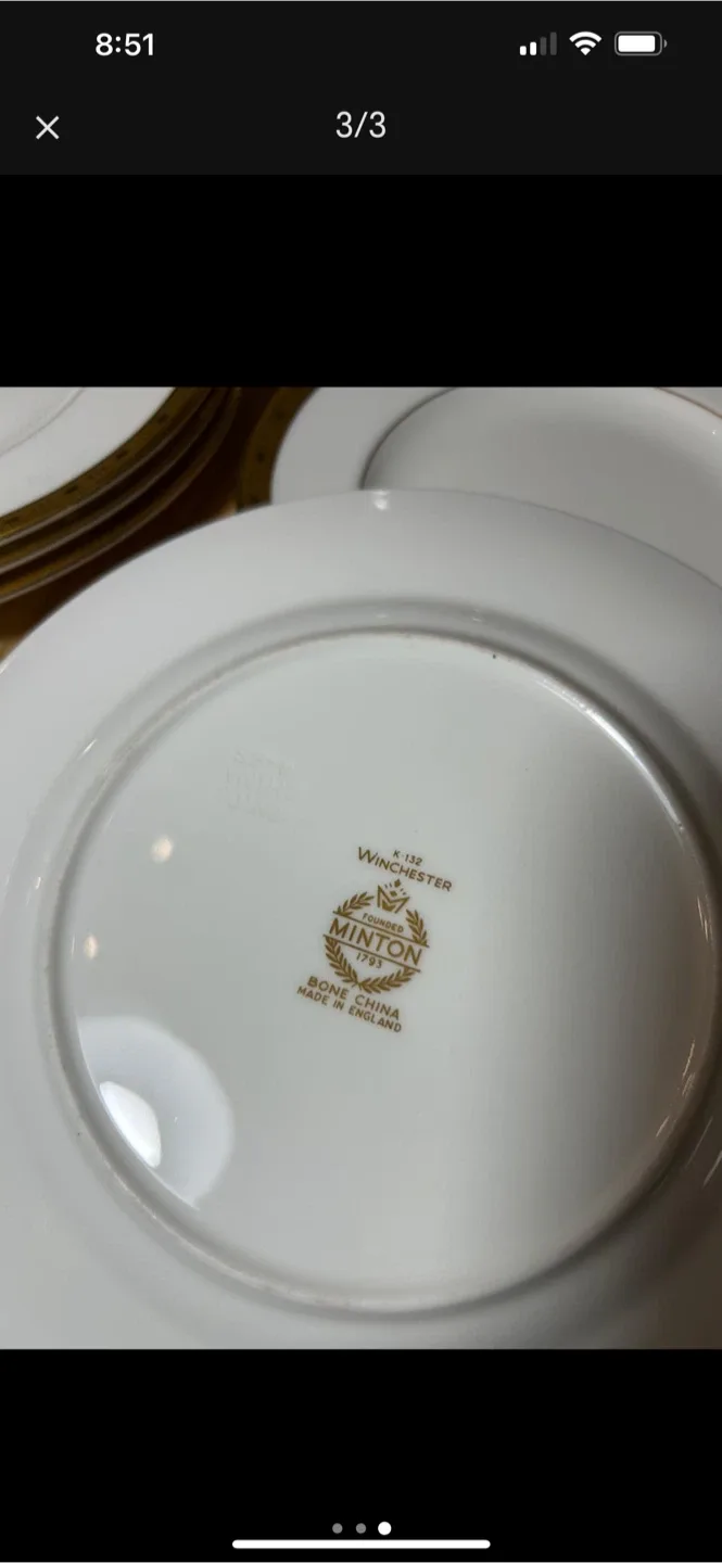 Brand New Minton   WINCHESTER – 4 Sets of Salad Plates+3 Sets of image indicator(3)