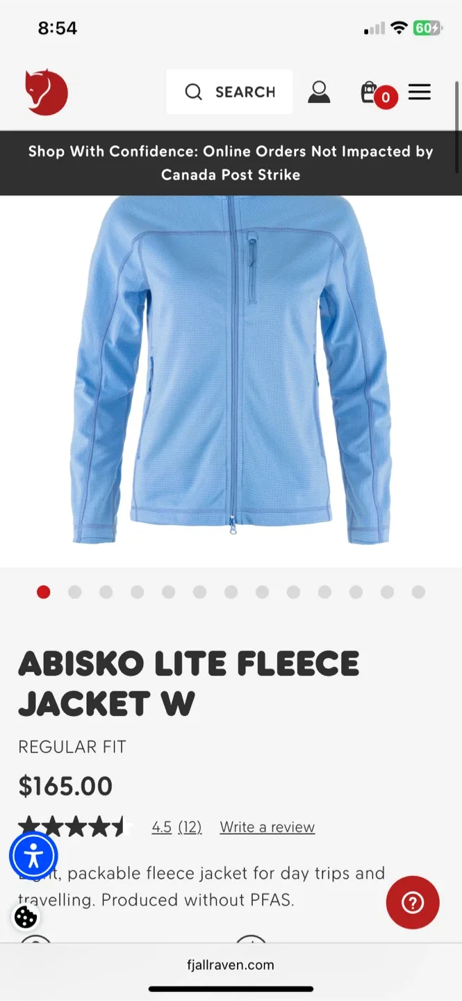 Fjallraven Zip Up Sweater (women’s small) image indicator(4)