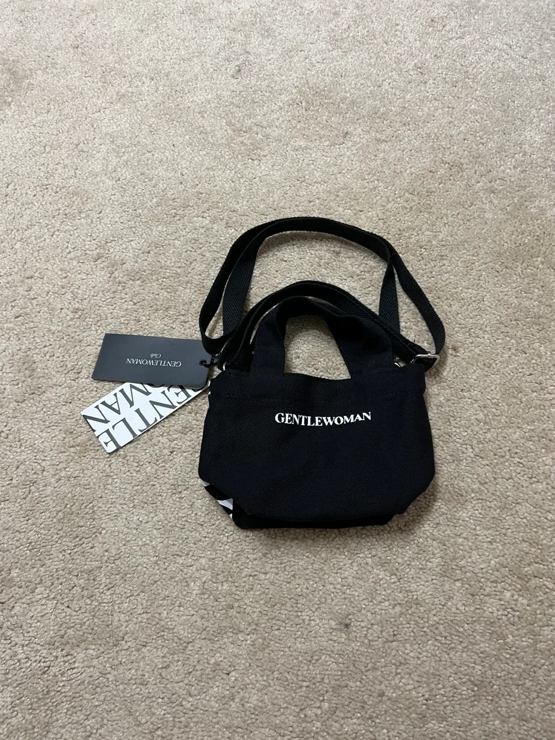 Gentlewoman Micro Canvas Tote Bag - Black image indicator(2)