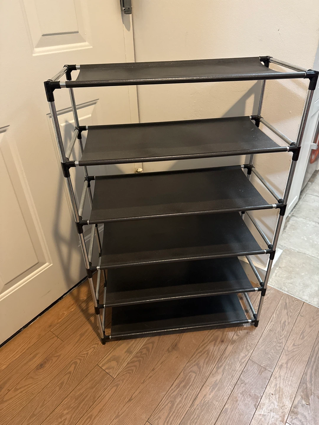 Black 5-Tier Shoe Rack Organizer 35”x23”x11”