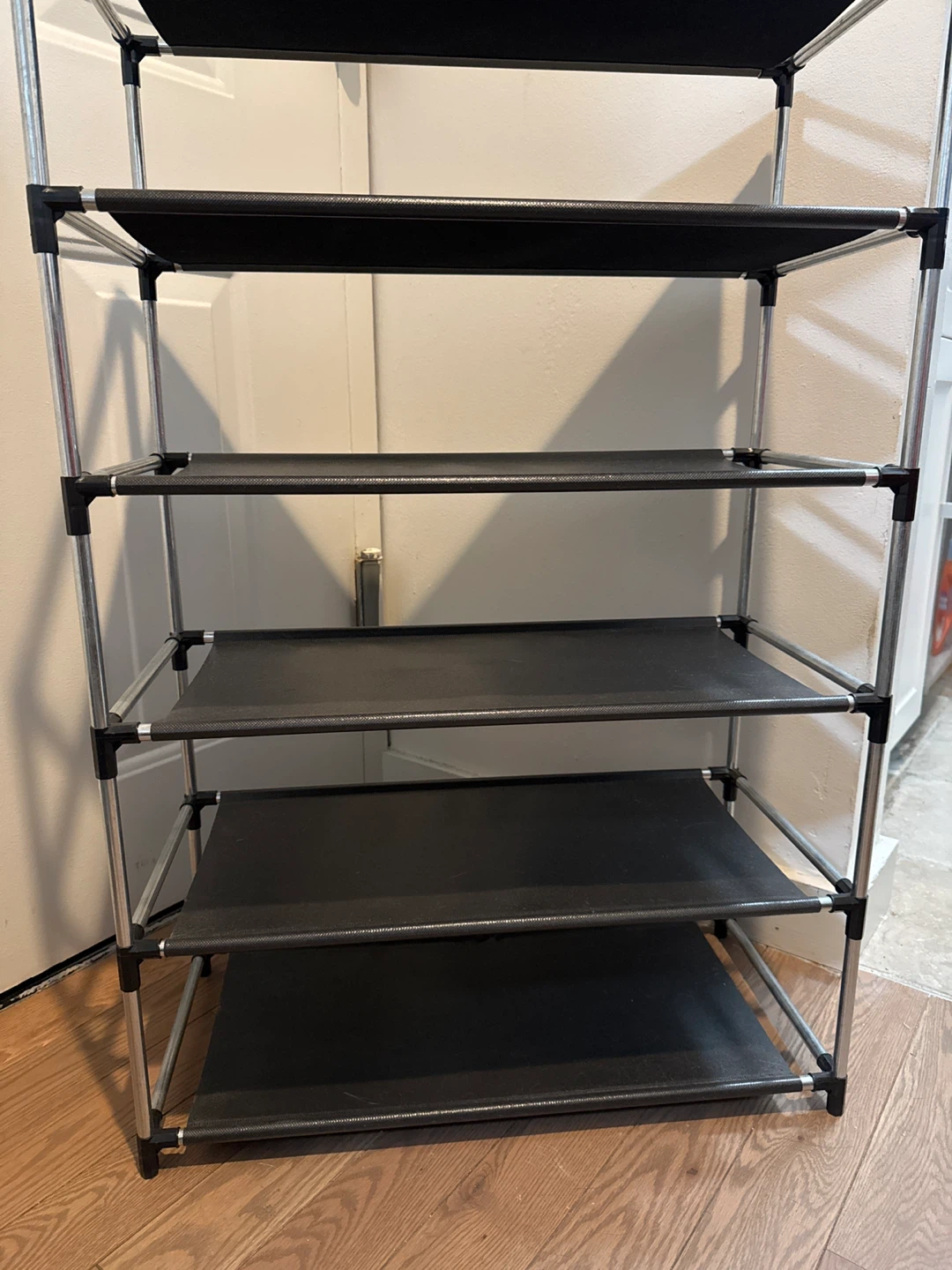 Black 5-Tier Shoe Rack Organizer 35”x23”x11” - photo 2