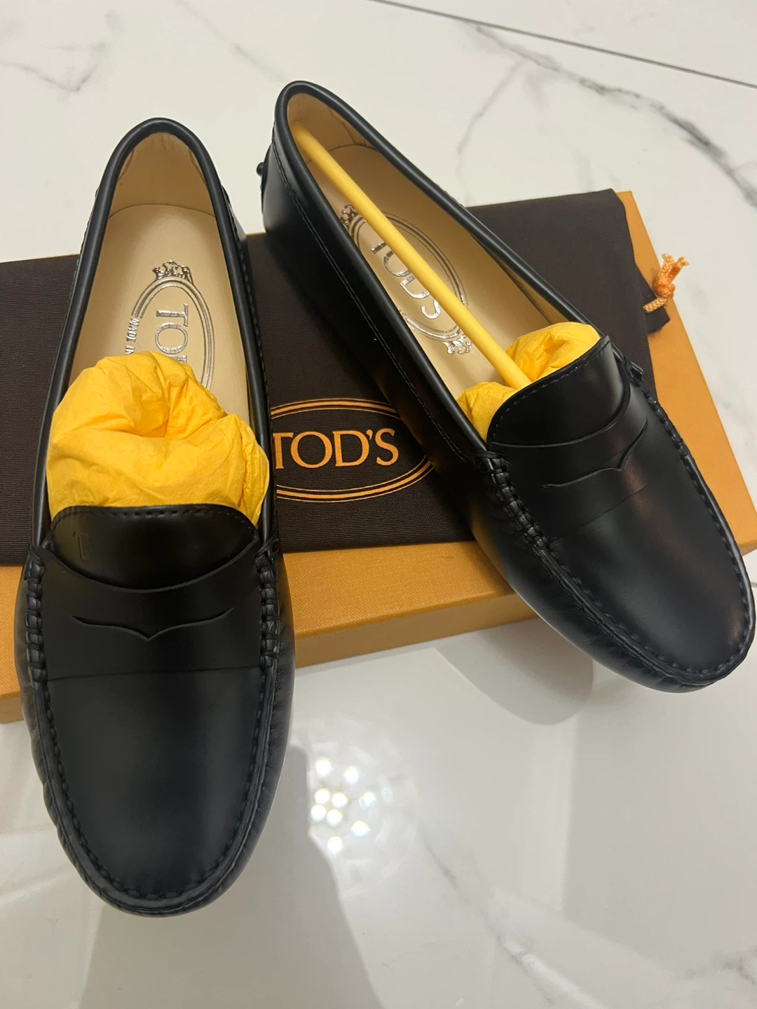 Tod's Black Leather Loafers Size 35.5