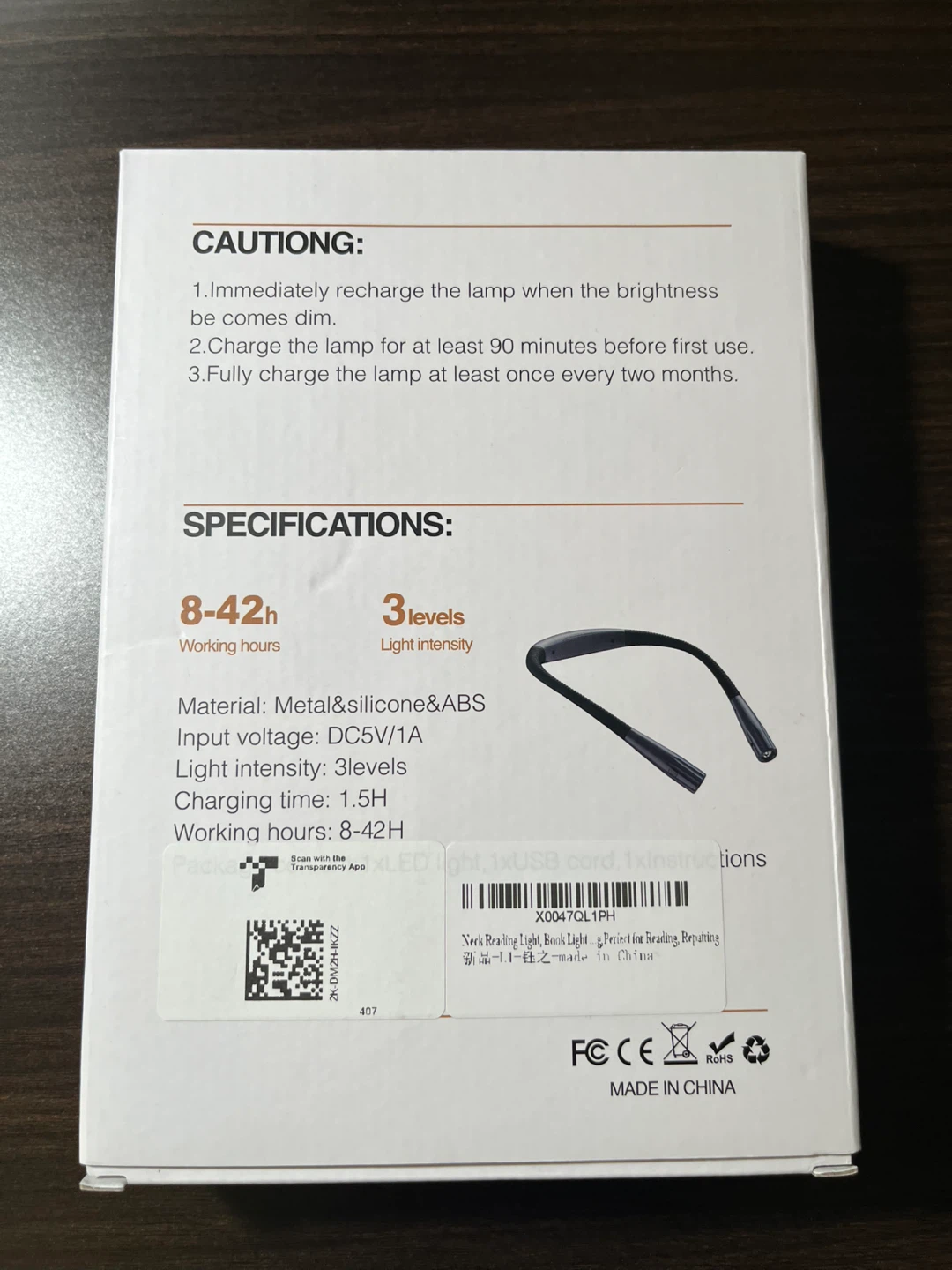 Brand new LED Neck Reading Light - Gray - photo 2