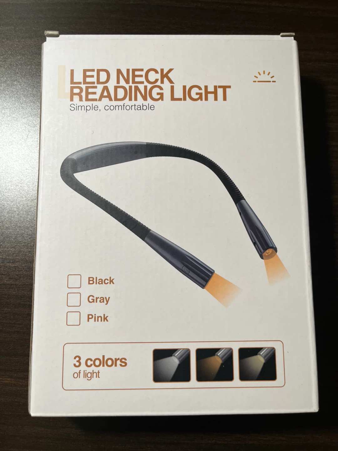 Brand new LED Neck Reading Light - Gray