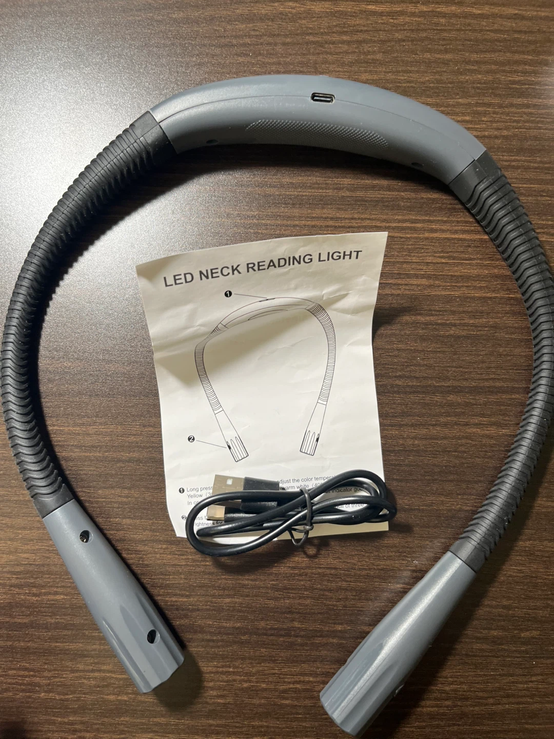 Brand new LED Neck Reading Light - Gray - photo 3