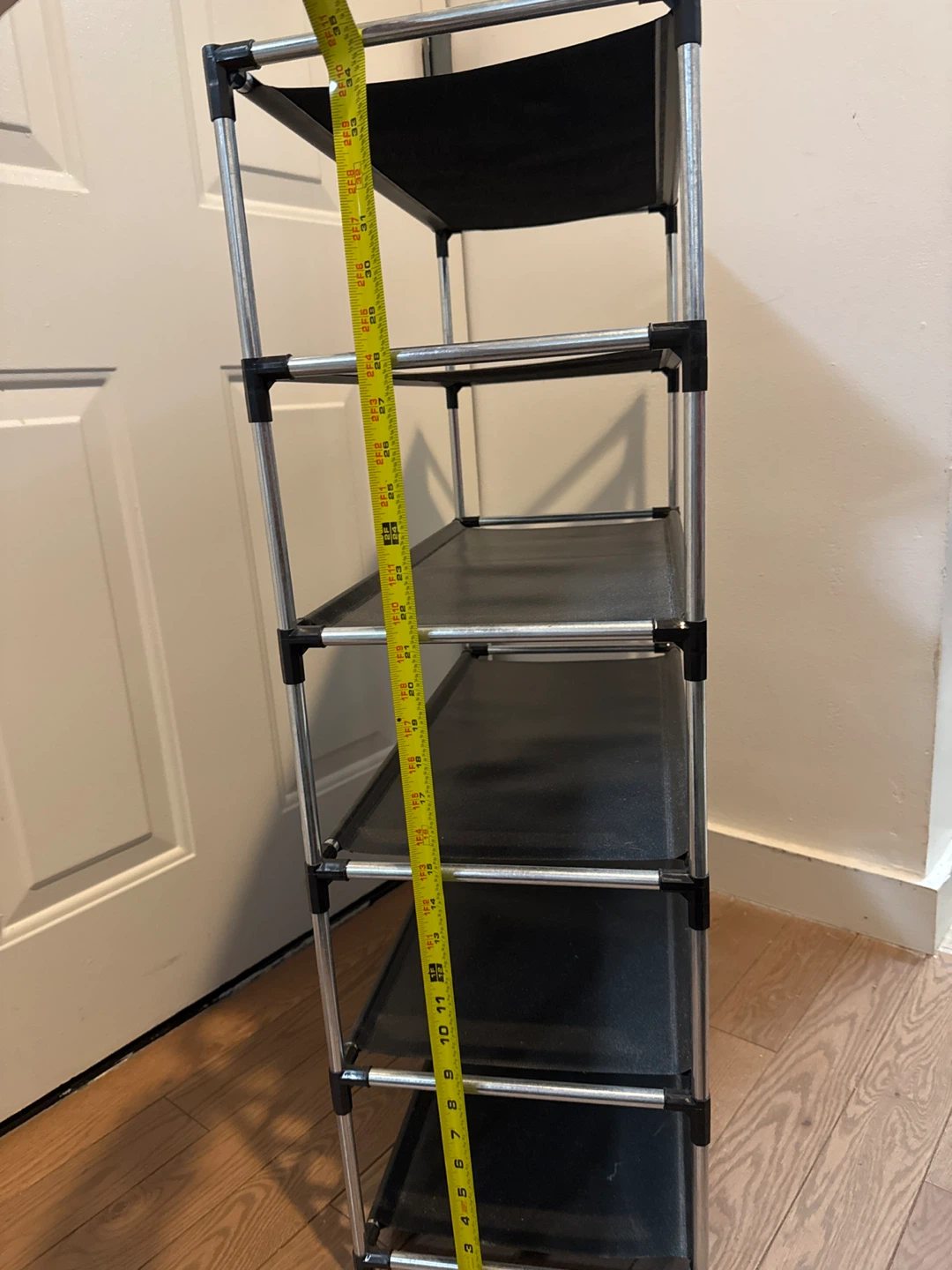 Black 5-Tier Shoe Rack Organizer 35”x23”x11” - photo 4