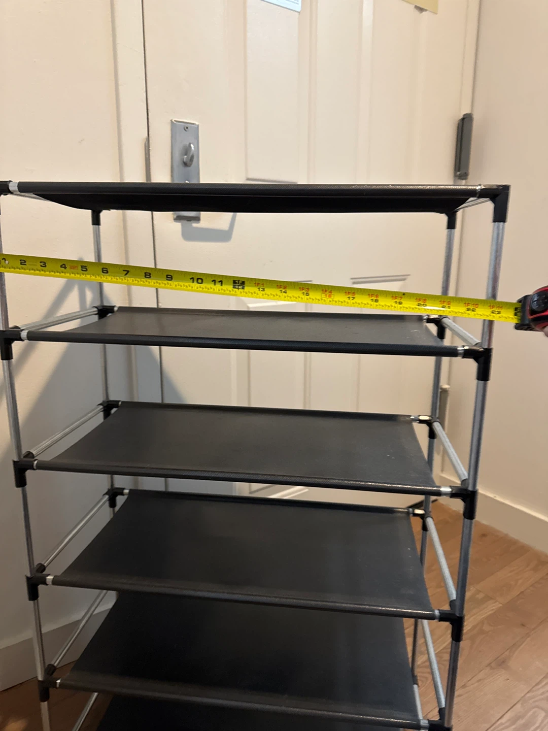Black 5-Tier Shoe Rack Organizer 35”x23”x11” - photo 5