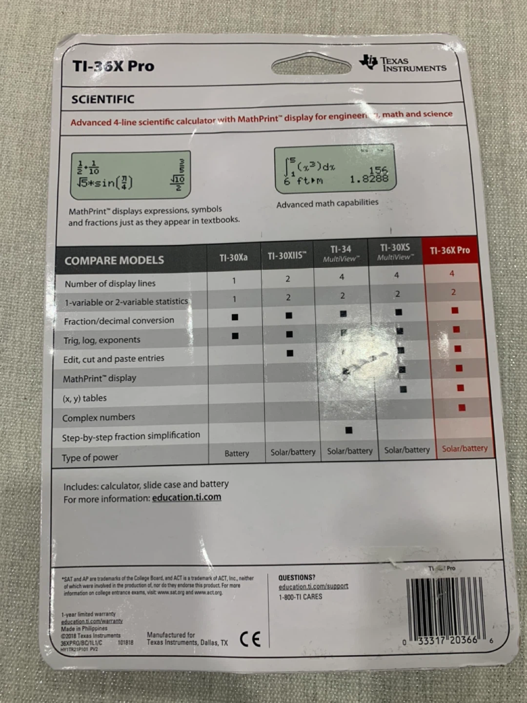 Texas Instruments TI-36X Pro Calculator - photo 4