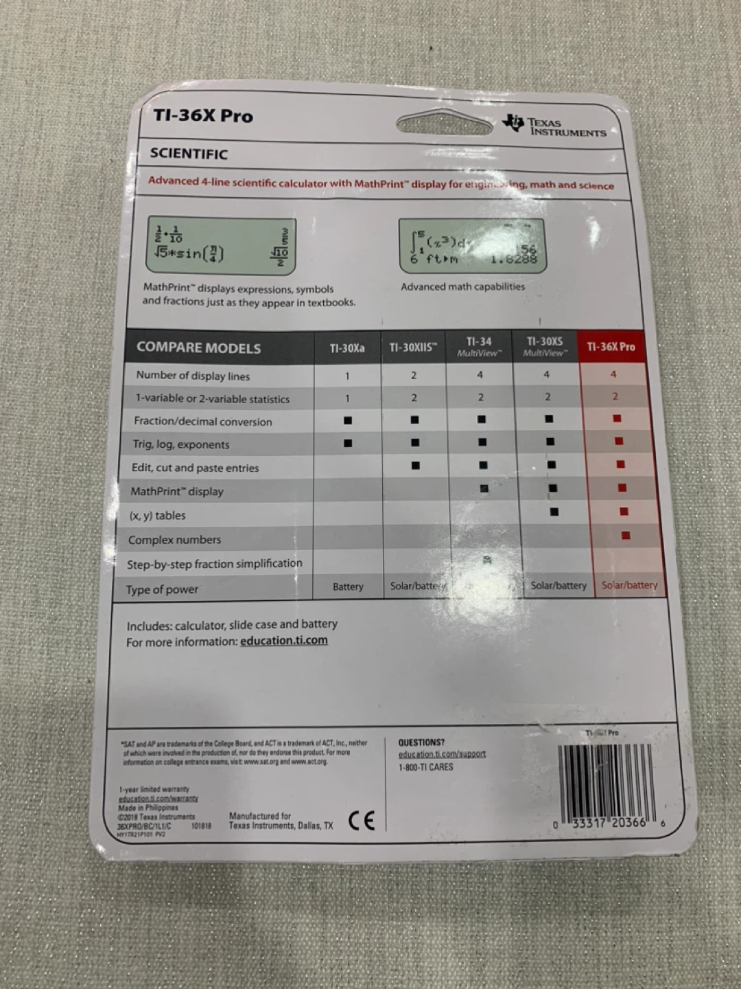 Texas Instruments TI-36X Pro Calculator - photo 2