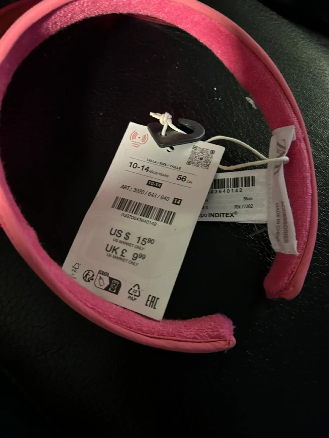 Zara Pink Visor Headband - New with Tags! image indicator(4)