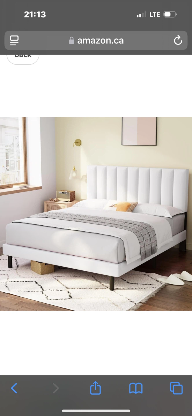 Used Full Size Bed Frame with Headboard - photo 5
