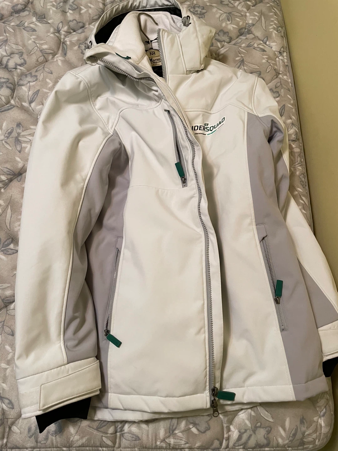 White and Grey Winter Jacket Available