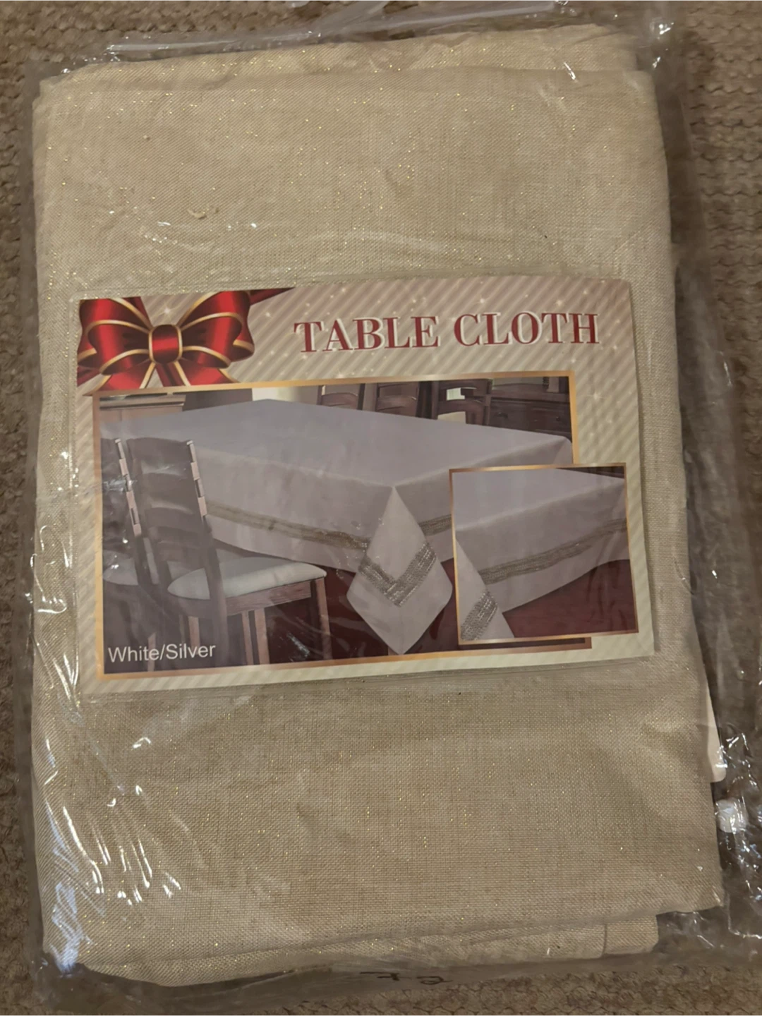 Table Cloth Beige/Gold 52" x 72" - photo 2
