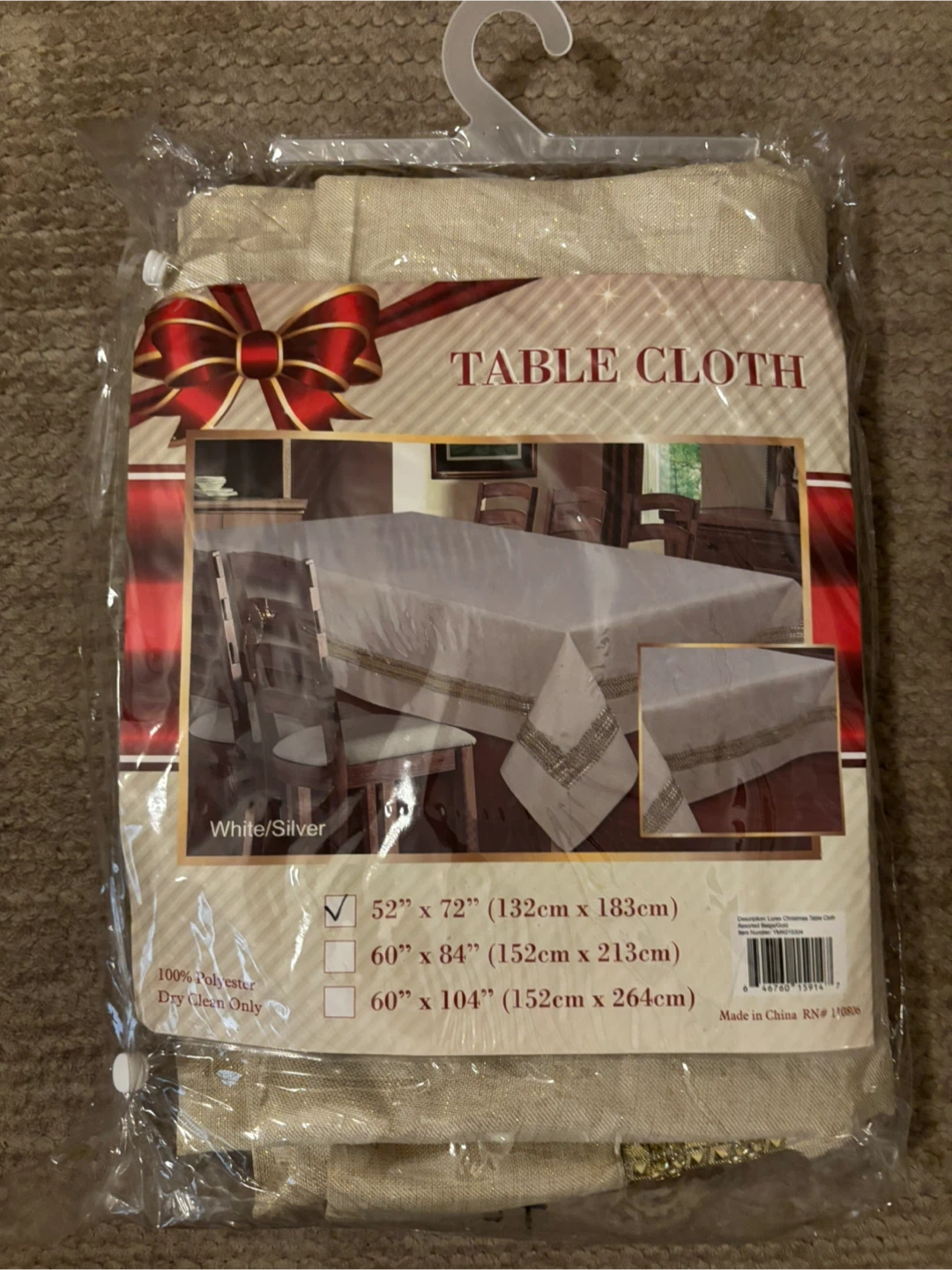 Table Cloth Beige/Gold 52" x 72" - photo 3