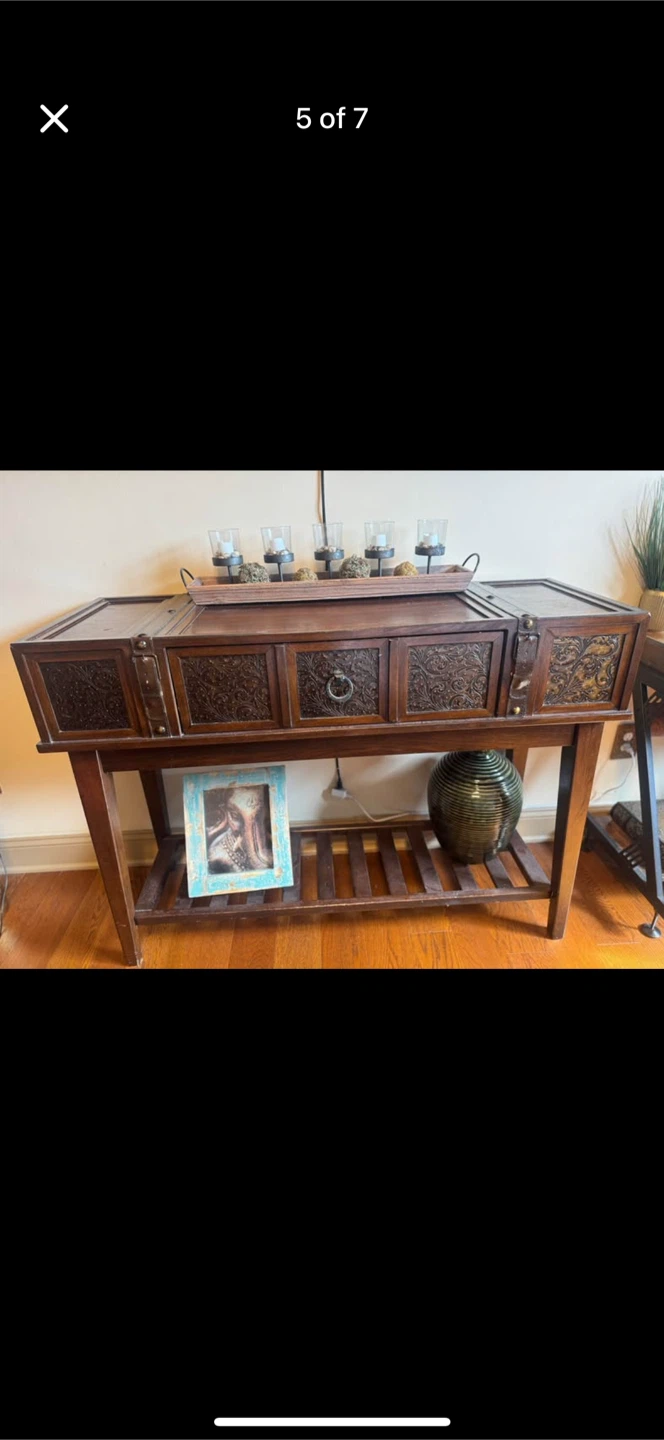 Wooden Console Table - photo 5