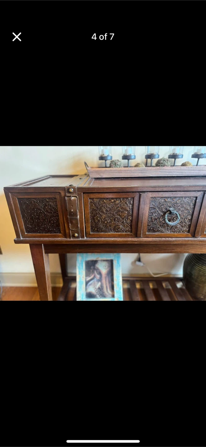Wooden Console Table - photo 4