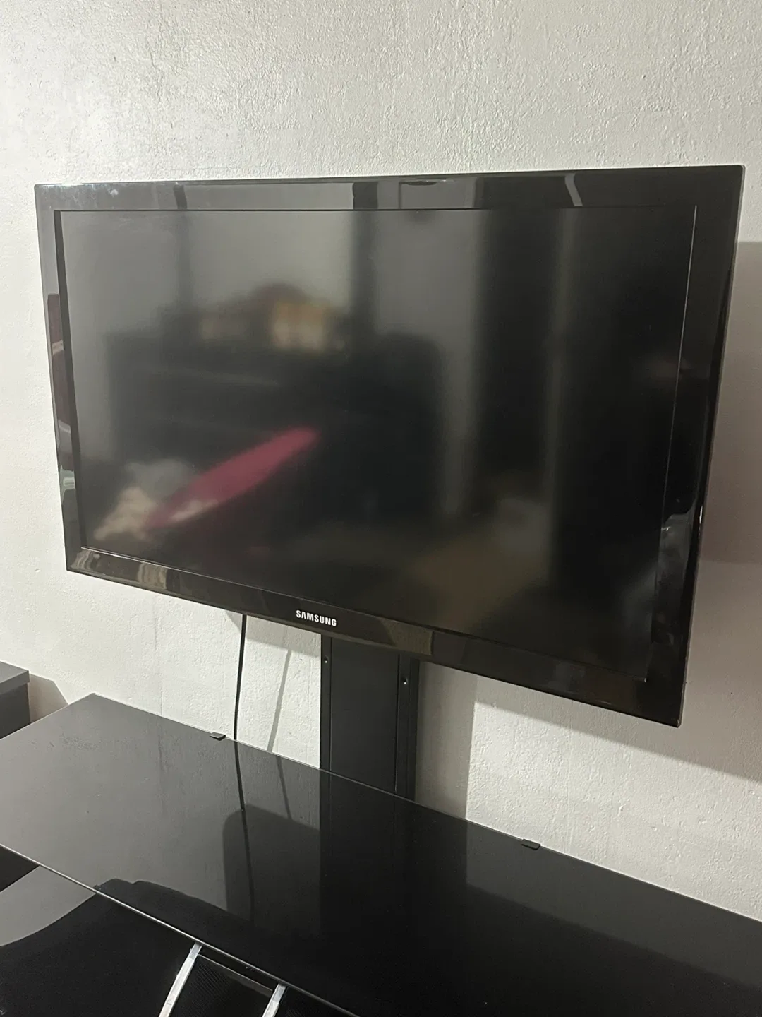 Black TV Stand with Mount image indicator(2)