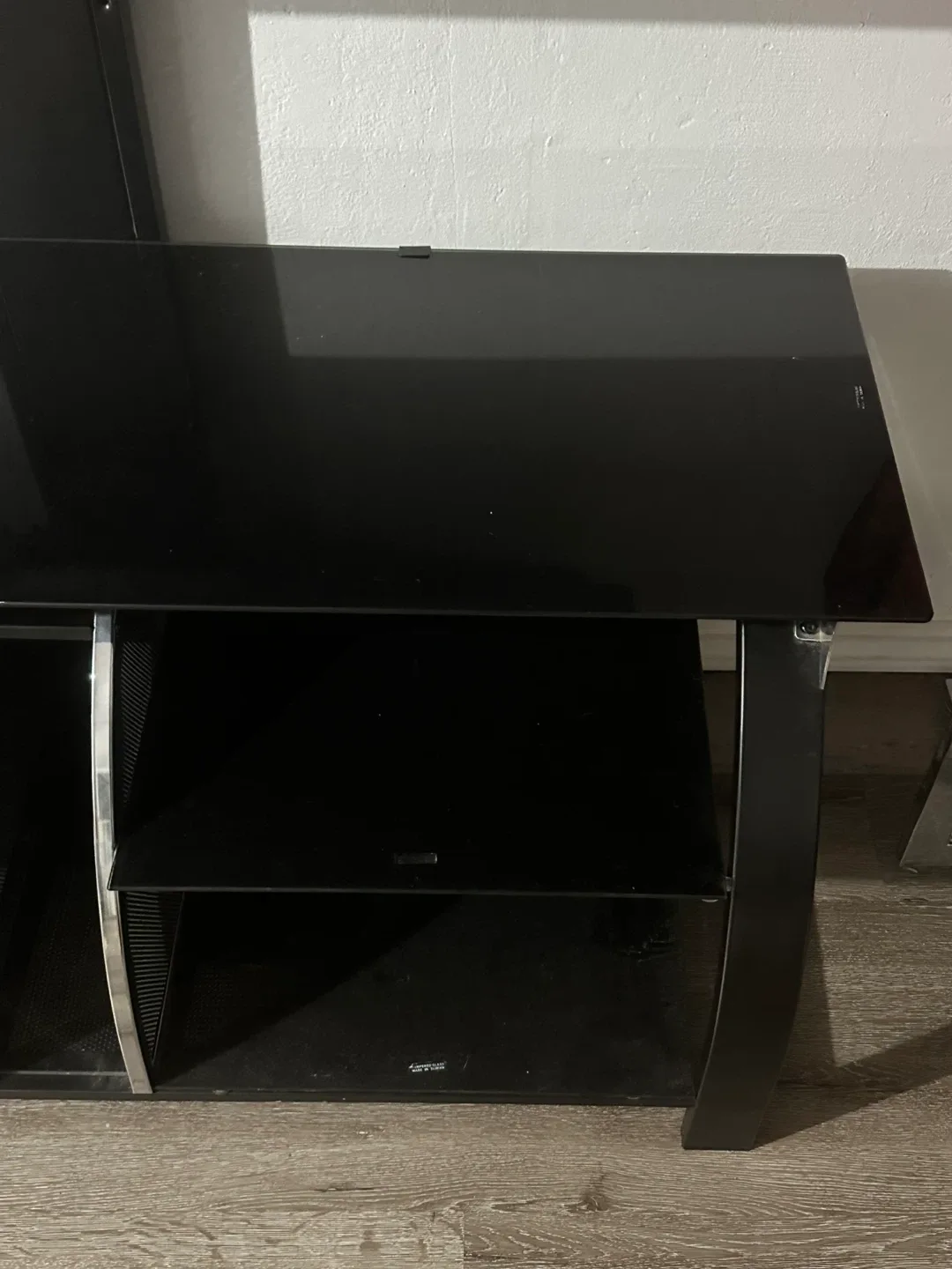 Black TV Stand with Mount image indicator(3)