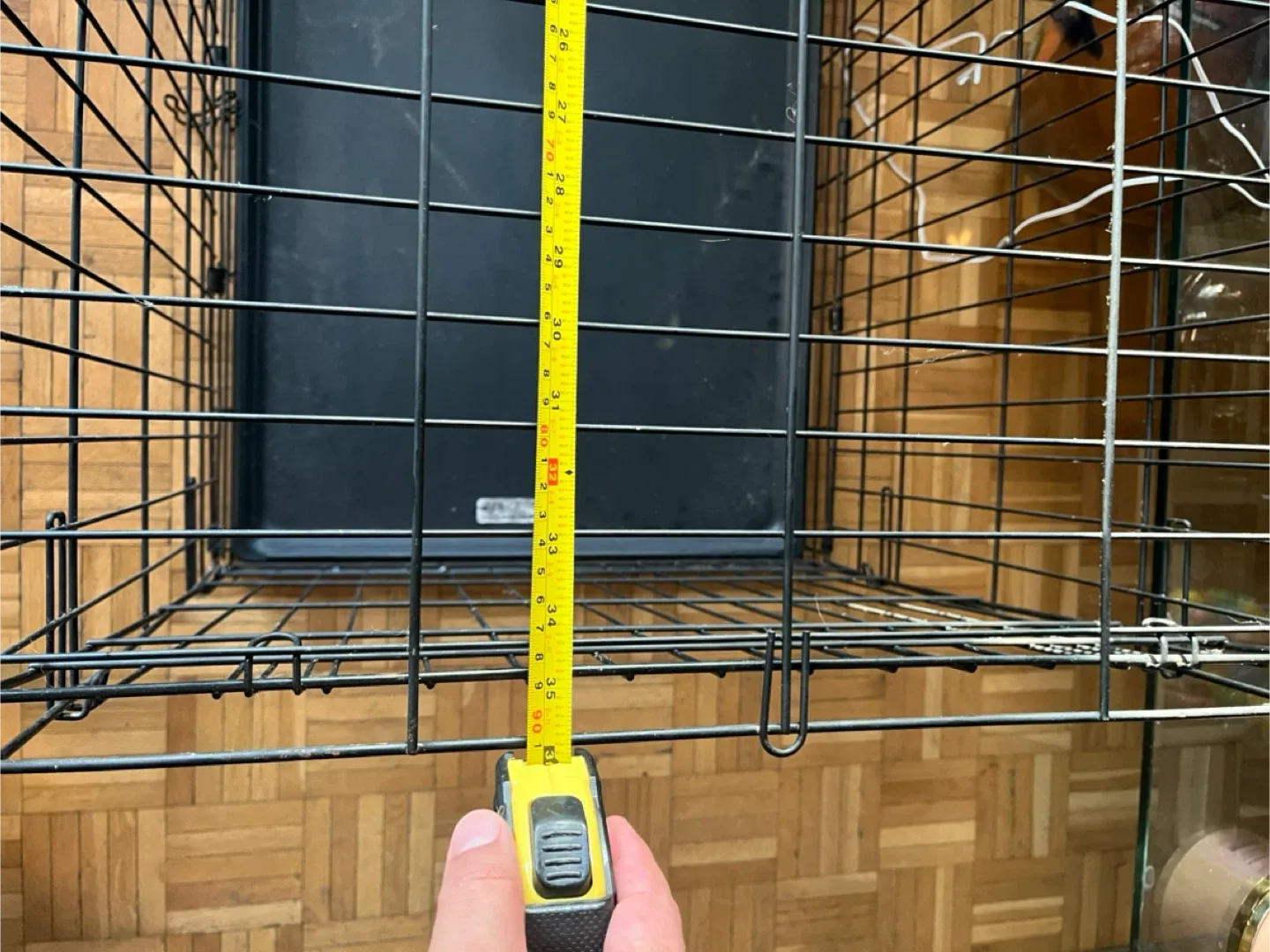 Large Dog Crate - sliding tray. Also have small cage for sale image indicator(7)