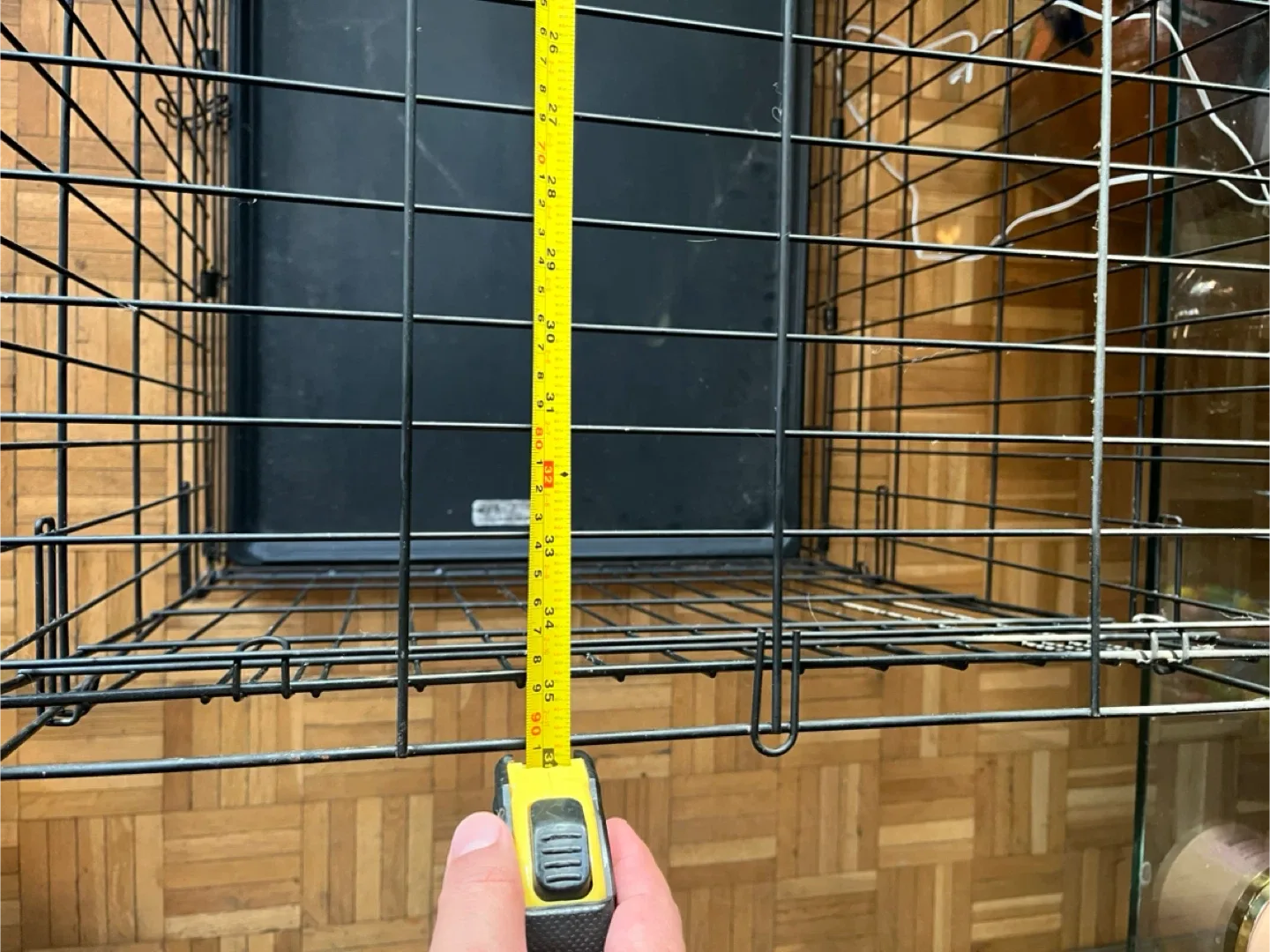 Large Dog Crate - sliding tray. Also have small cage for sale image indicator(8)