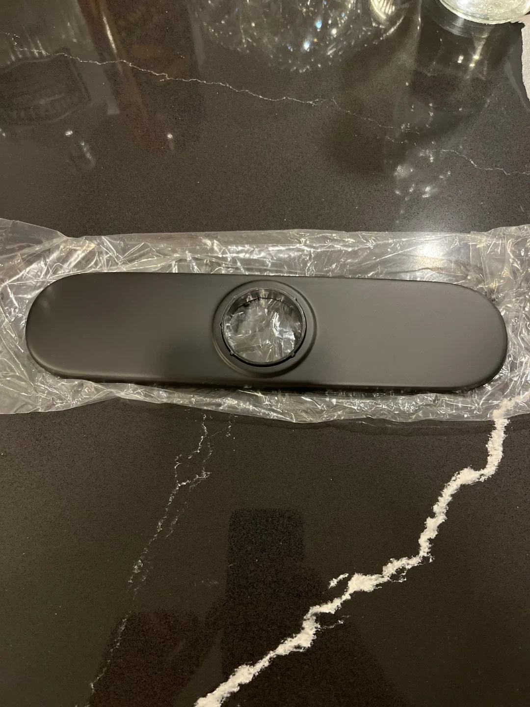 Faucet Hole Cover Deck Plate - Matte Black thumbnail