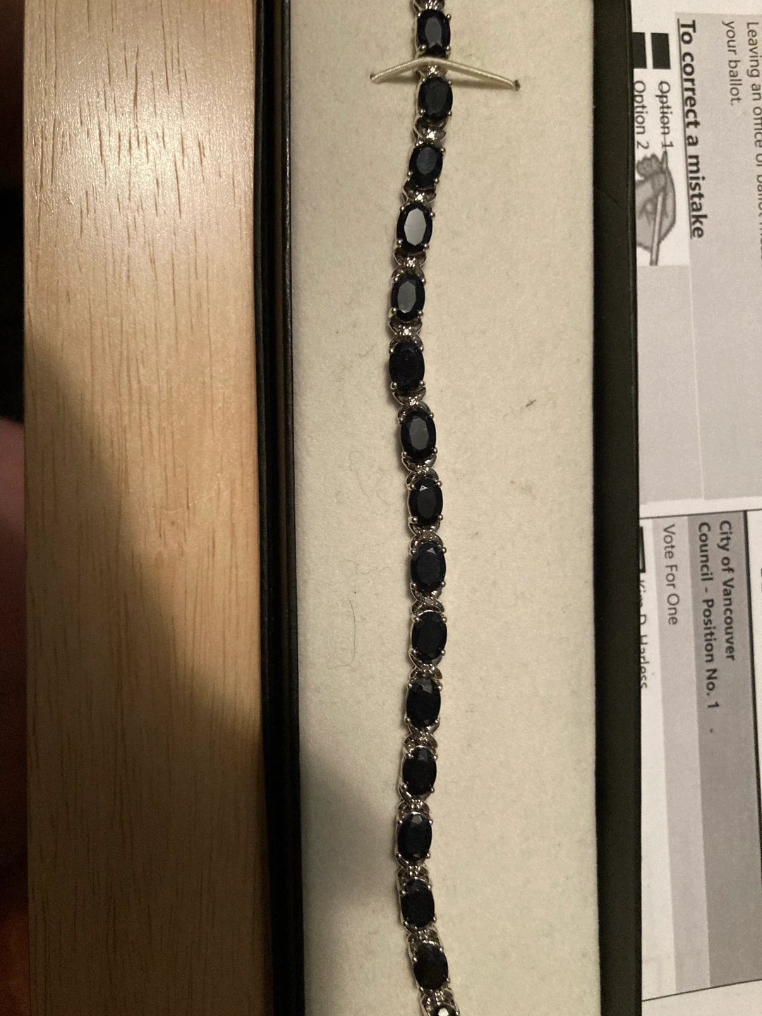 Sapphire & Diamond Bracelet, 7.25 inches - photo 4