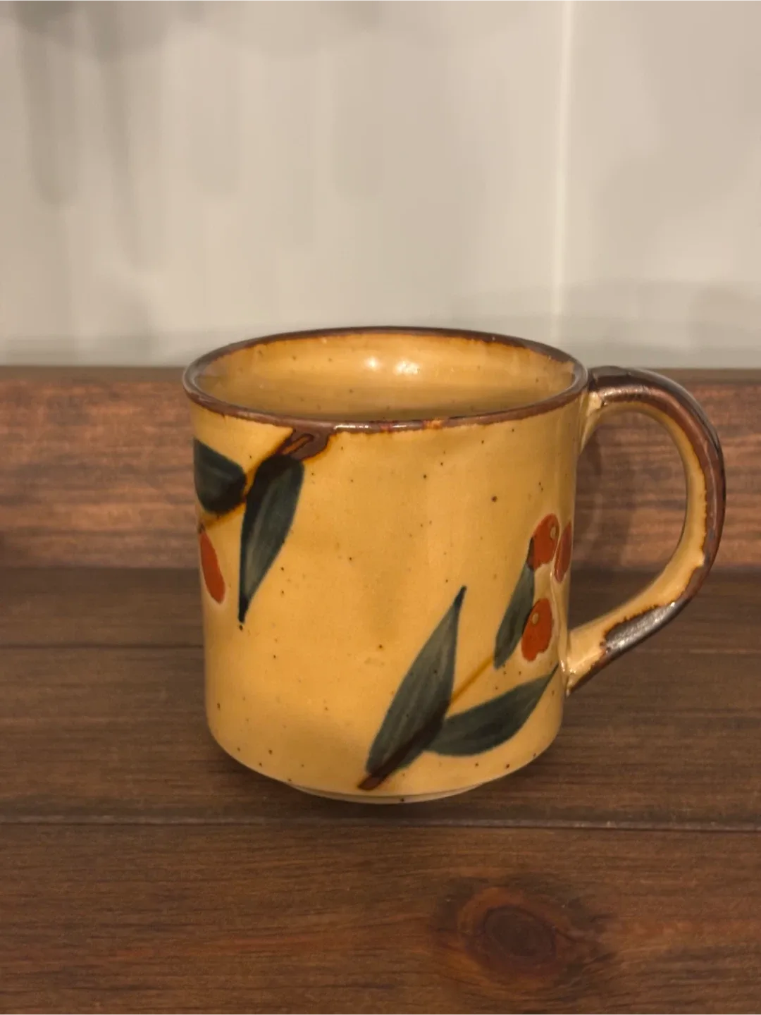 Vintage 1970s Floral Ceramic Mug image indicator(4)