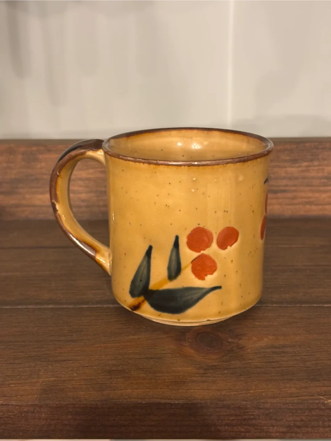 Vintage 1970s Floral Ceramic Mug image indicator(2)