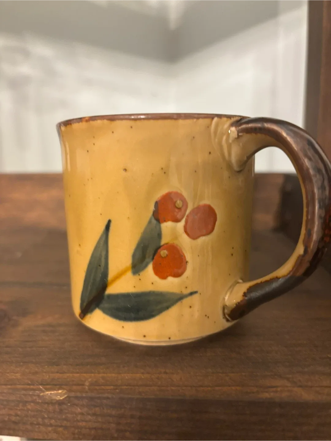 Vintage 1970s Floral Ceramic Mug image indicator(8)