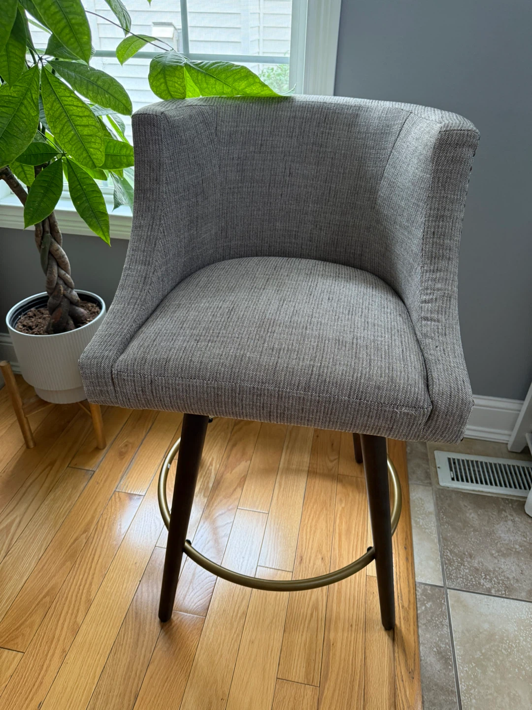 Madison Park Mateo Swivel Counter Stool - Gray - photo 2