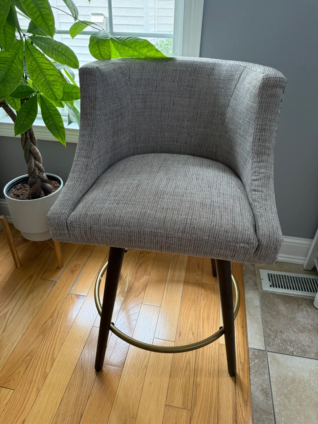 Madison Park Mateo Swivel Counter Stool - Gray image indicator(2)