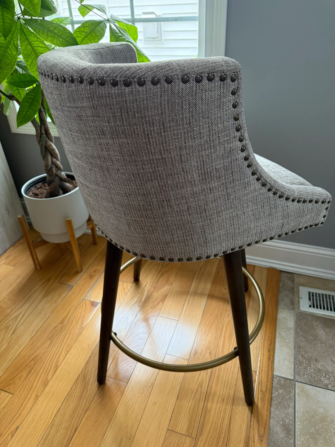 Madison Park Mateo Swivel Counter Stool - Gray - photo 5