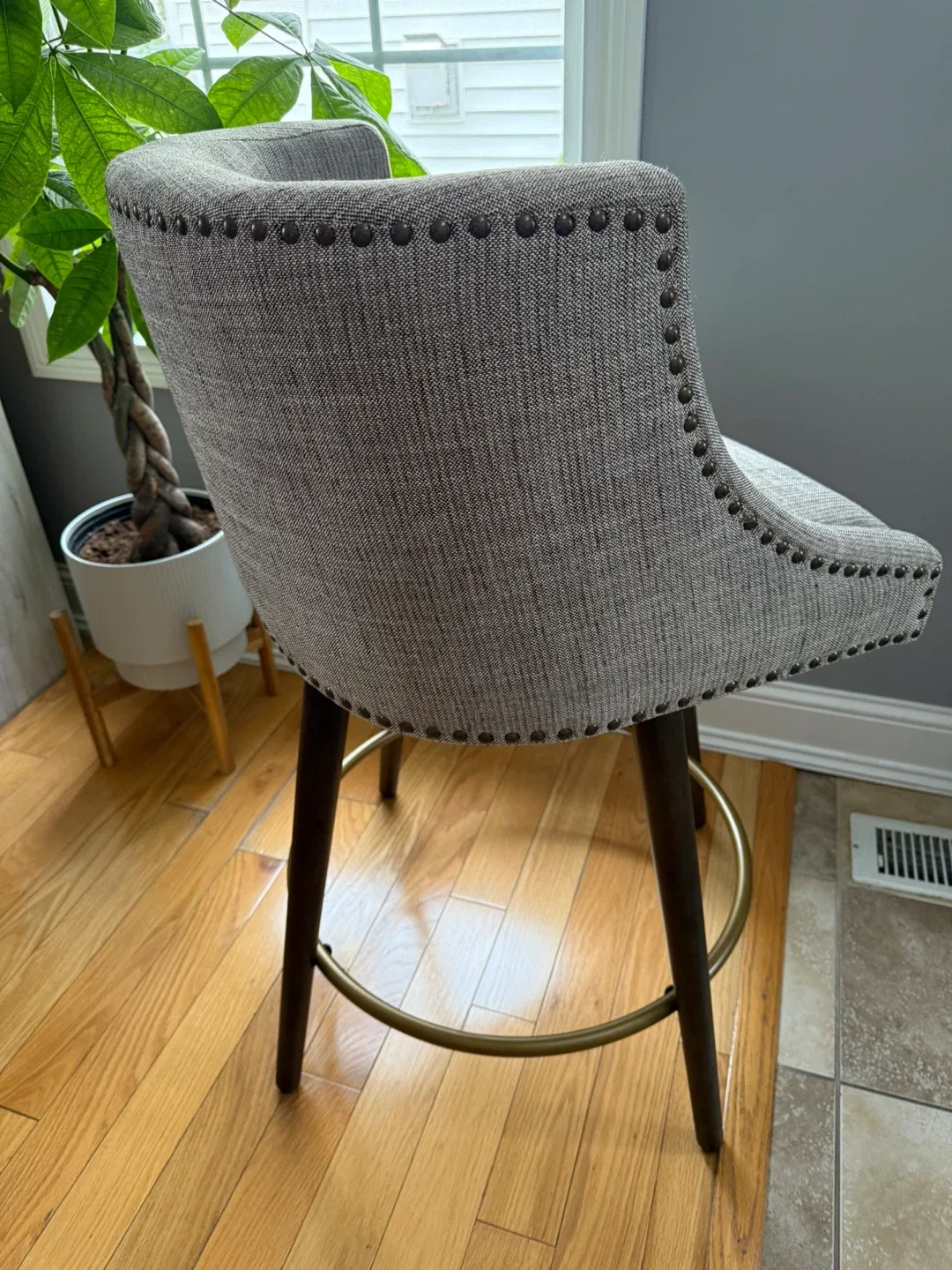 Madison Park Mateo Swivel Counter Stool - Gray image indicator(5)