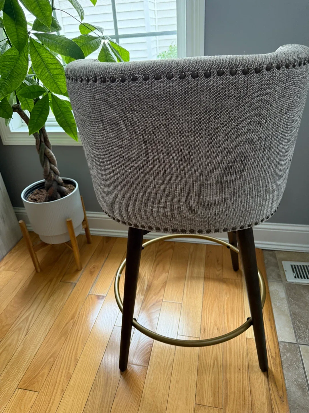 Madison Park Mateo Swivel Counter Stool - Gray image indicator(6)