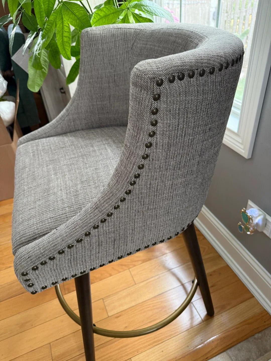 Madison Park Mateo Swivel Counter Stool - Gray image indicator(7)