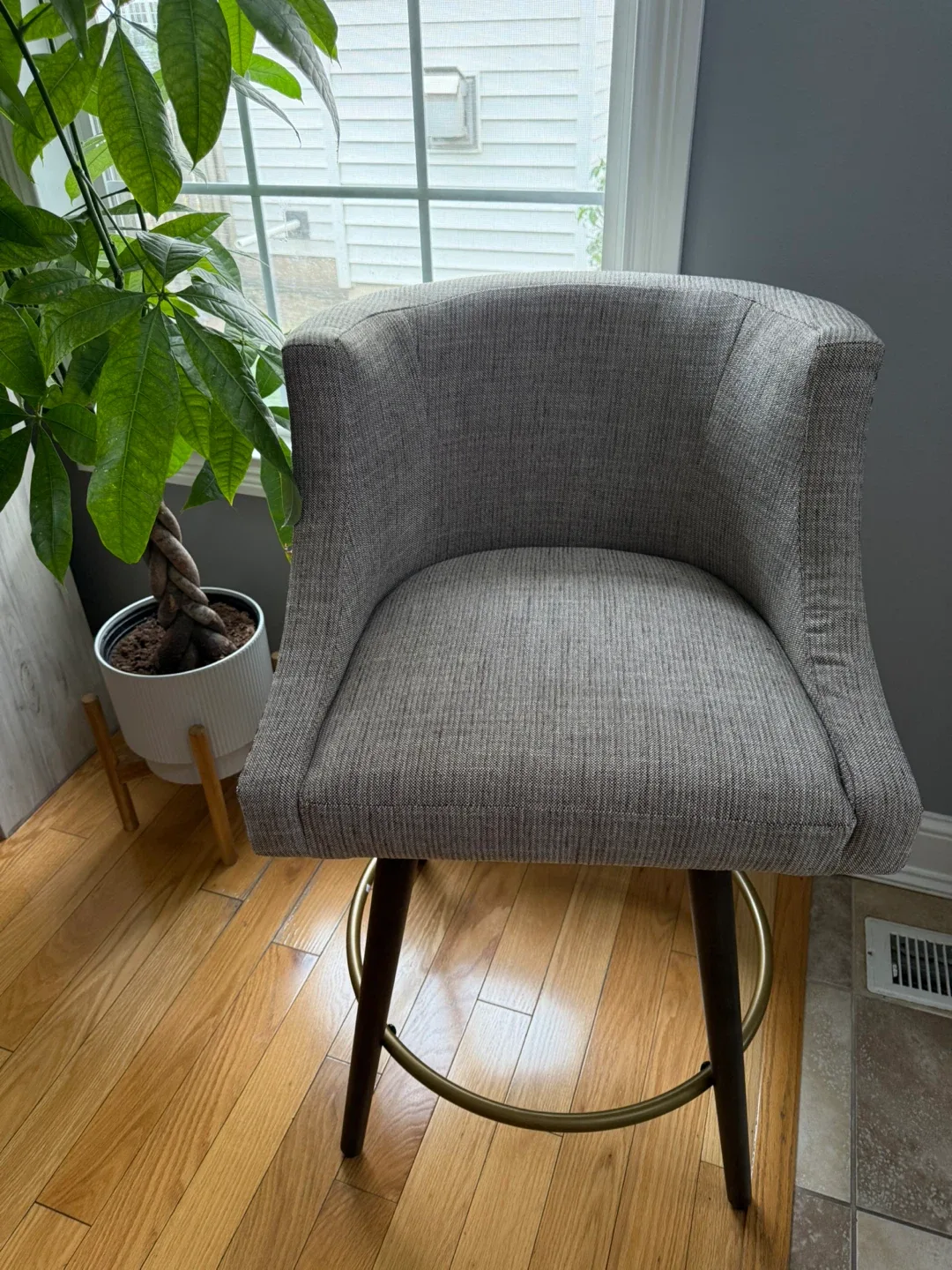 Madison Park Mateo Swivel Counter Stool - Gray image indicator(8)