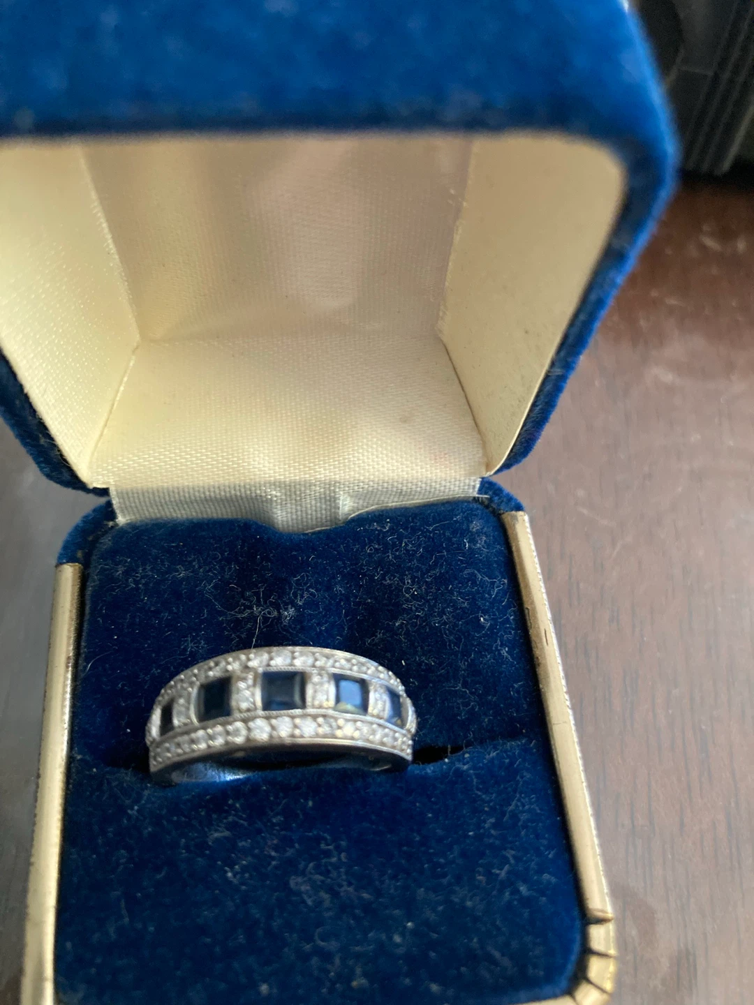 14KT White Gold Sapphire and Diamond Ring - photo 3