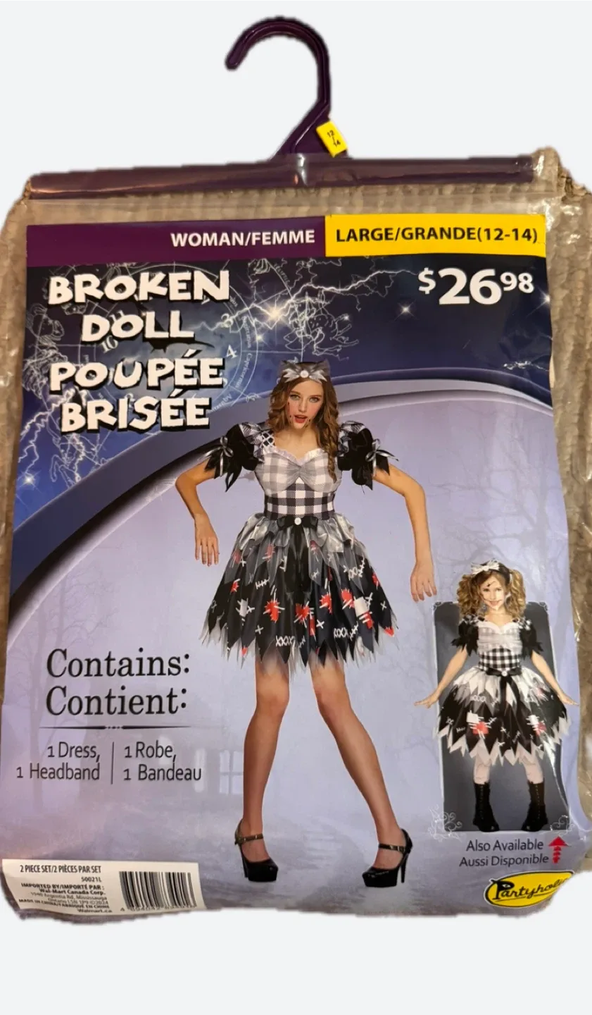 Broken Doll Costume - Size Large (12-14) - $10.00