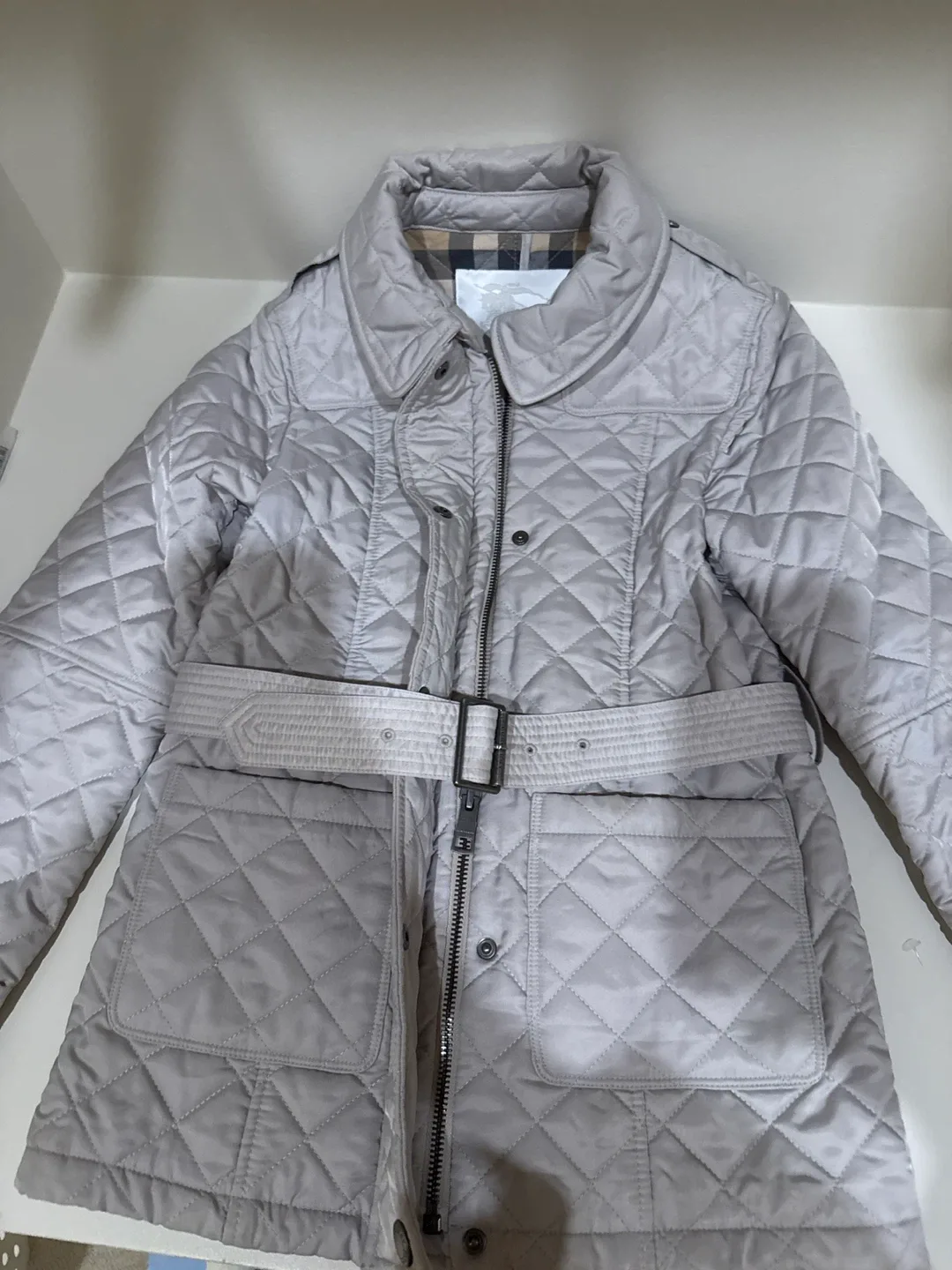 Burberry Children's Quilted Belted Jacket image indicator(3)