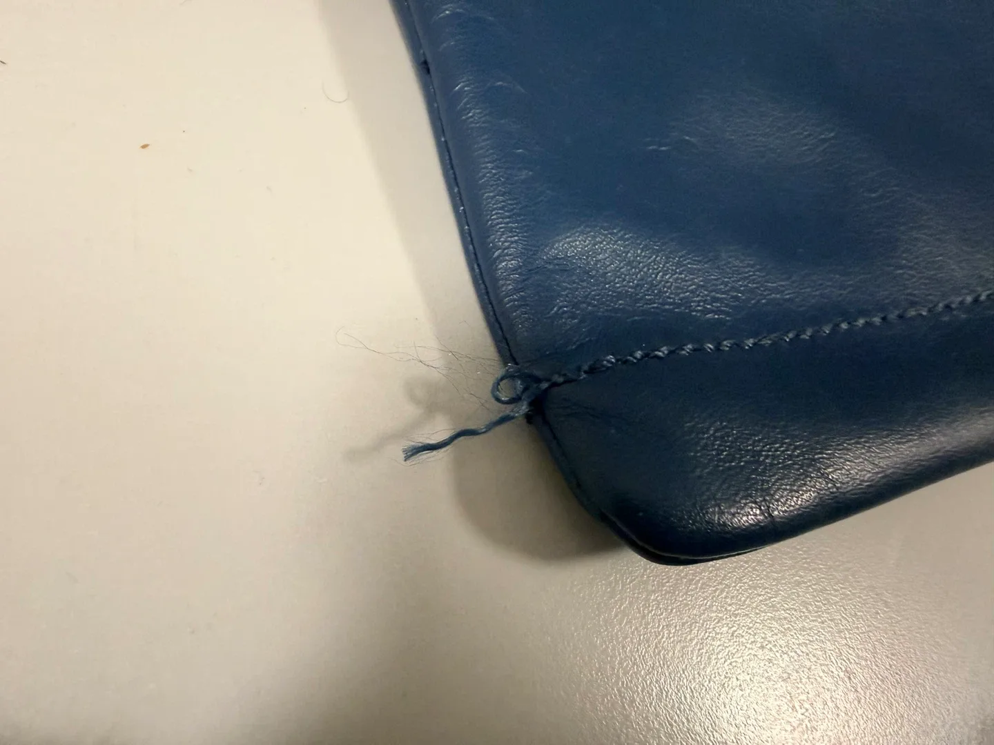 Leather Coach Wristlet - Royal Blue image indicator(2)