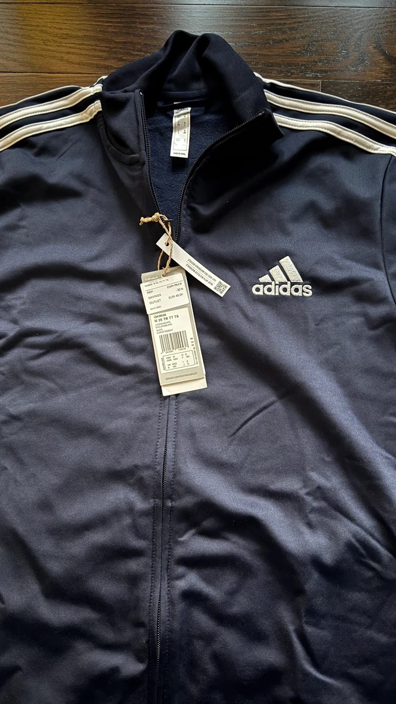 Adidas Track Jacket - Navy Blue, Size M adult - photo 3