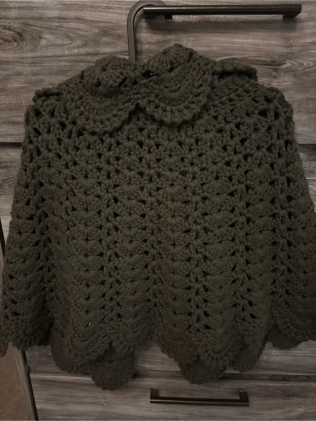 Crochet Cardigan - Olive Green image indicator(5)