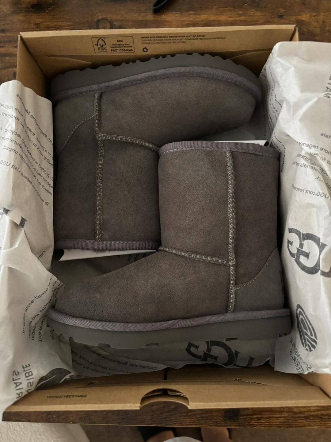 UGG T Classic II Grey Boots - Size 12 (US) - photo 2